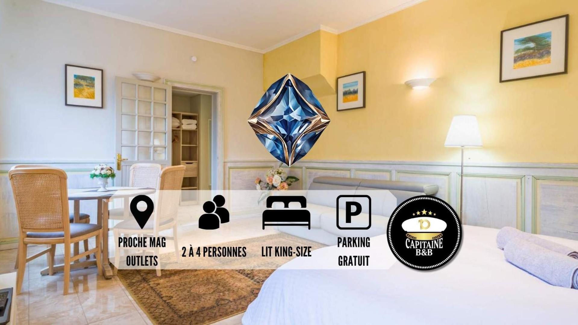 Le Saphir - Confort - Proche Mag Outlet Troyes - Parking Gratuit ปงต์-แซงต์-มารีย์ ภายนอก รูปภาพ